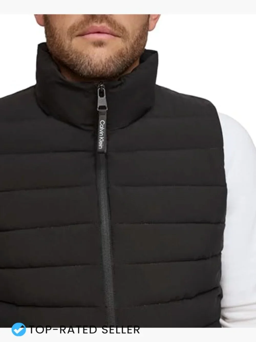 Quilted Puffer Vest Lightweight Insulated Zip Front Sleeveless Classic Layering
